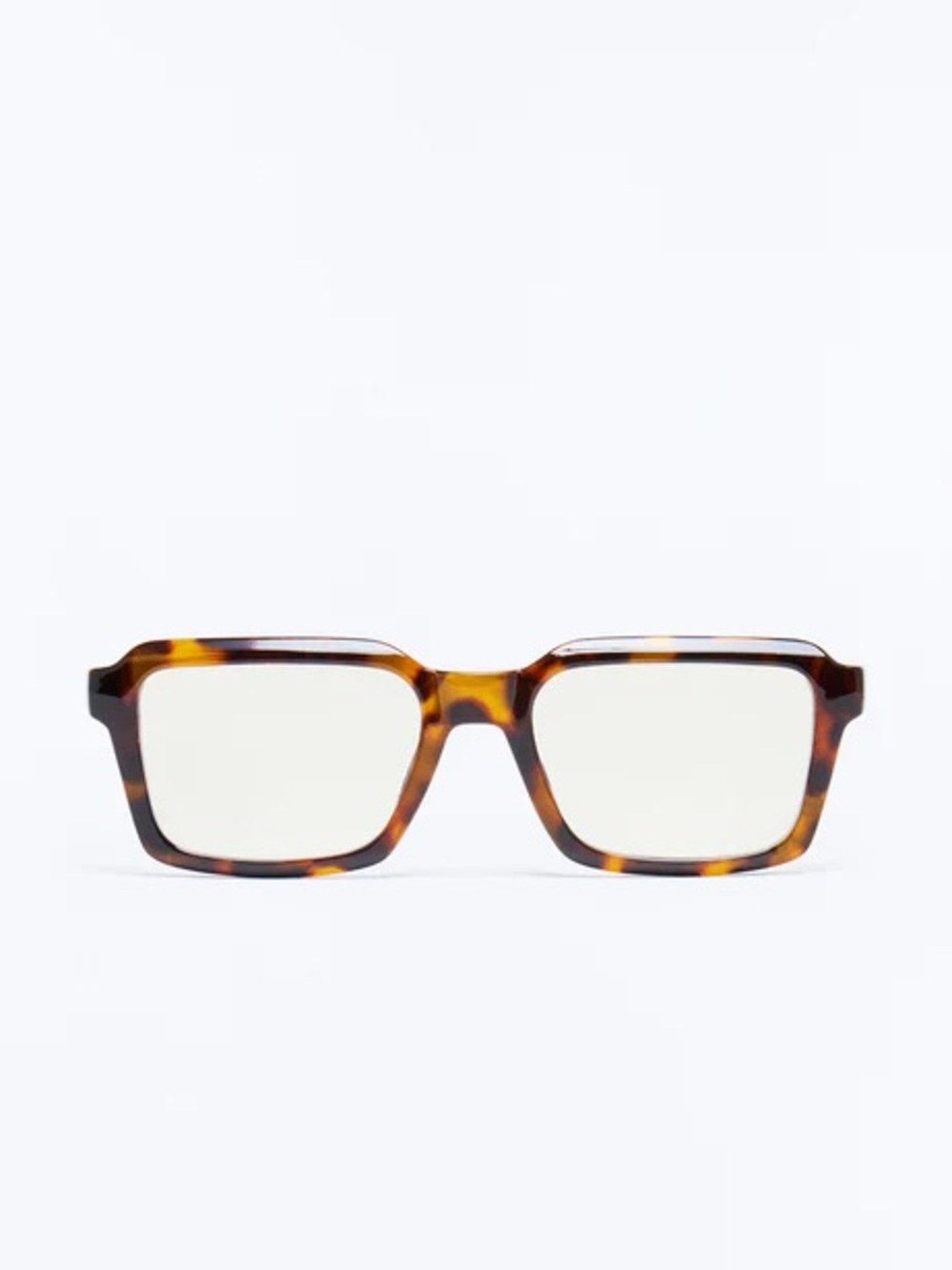 Oversized Tortoise Blue Light Glasses | Retro Square Frames | Fashion Eyewear - Picture 3 of 3